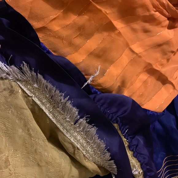 Pakistani/Indian Royal Blue/gold/orange 3 piece!💙 - Picture 8 of 9